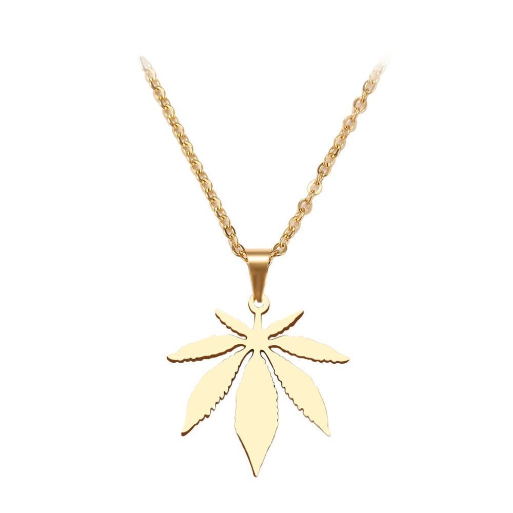 ✨ Refine Maple Leaves Delicate Dainty 14K Gold Plated Necklace, EVGG1079